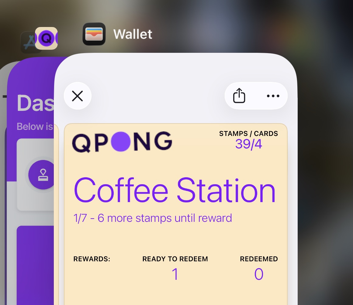Digital wallet on a smartphone